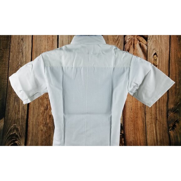 Military Service Shirt Union Made vtg Conqueror White Short Sleeve Size Small - Picture 10 of 11